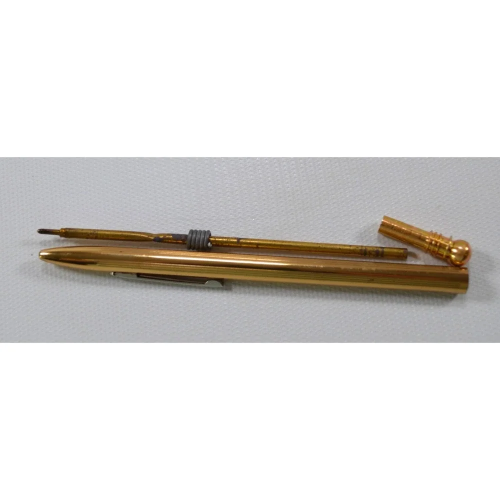 Vintage Tilt-a-matic Gold‎ Tone Metal Mechanical Pen Set in Plastic Case
